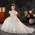 Exportgirl dress trailingaccessible luxuryniche style flower girl wedding dress evening dress catwalk catwalk performance clothes in stock batch