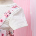 exclusive supply of infant and toddler short-sleeved bow-printed bunny dress, dropshipping available