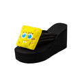 9cm spongebob super high heel summer new soft sole flip-flops women's flip-flops outwear beach vacation sandals