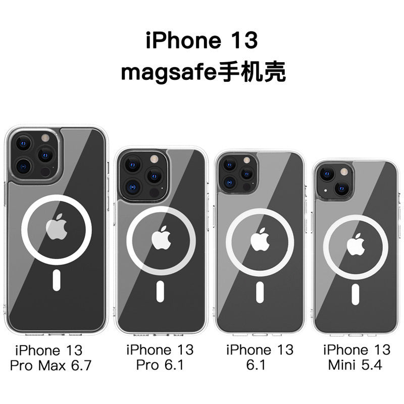 Official transparent magnetic compatible iphone 16 pro case, magsafe wireless charging, apple 17 hard shell protective cover