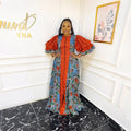 African print maxi dress robe -  hot seller, plus size, loose fit, zip-up cardigan dress