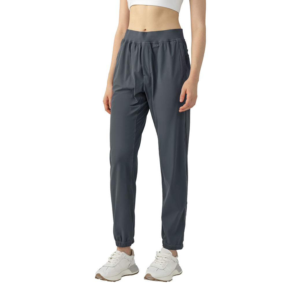 Loose jogging pants women's easiest for matchcasual pants high waistslimming look zipper fitness jogging pants dss092