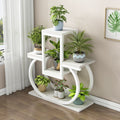 Creative iron art flower stand - freestanding, multi-tiered plant stand for balconies, living rooms, and home use - wall-mounted planter shelf