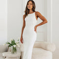 summer new european and american cross-border foreign trade women's camisole maxi dress, fashionable sleeveless bodycon dress
