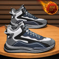 Men's spring new thick-soled fleece-lined warm dad shoes, versatile high-top athletic shoes for young men, men's casual shoes