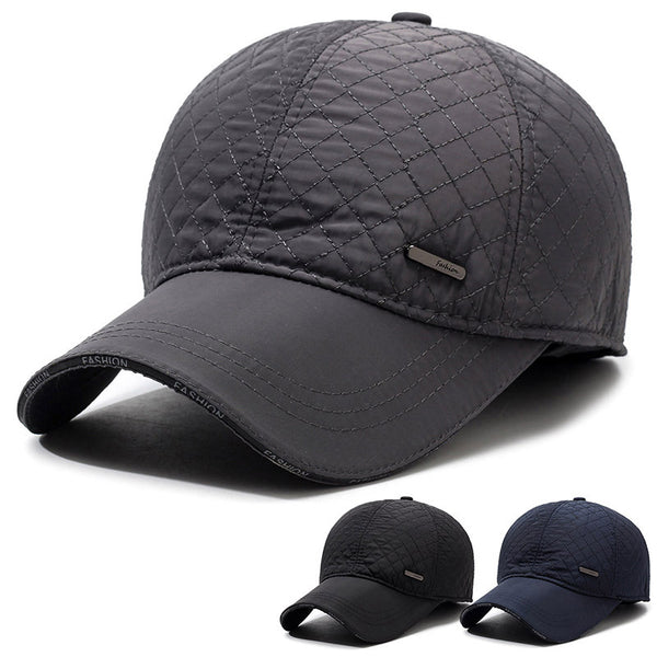 Middle-aged and elderly hats Men's autumn and winter Dad hats Fleece thermal ear protection hats Grandpa hats Outdoor Fleece cotton hats