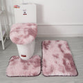 Custom tie-dye plush toilet seat cover set - non-slip floor mats & absorbent bathroom accessories - hot selling on