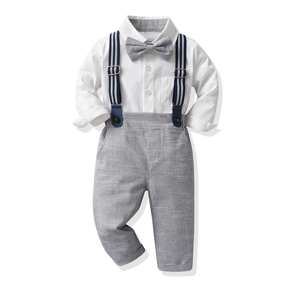 Source kids dress flower girl autum boys suit suit little boy host dress cross-border children's clothing personalized