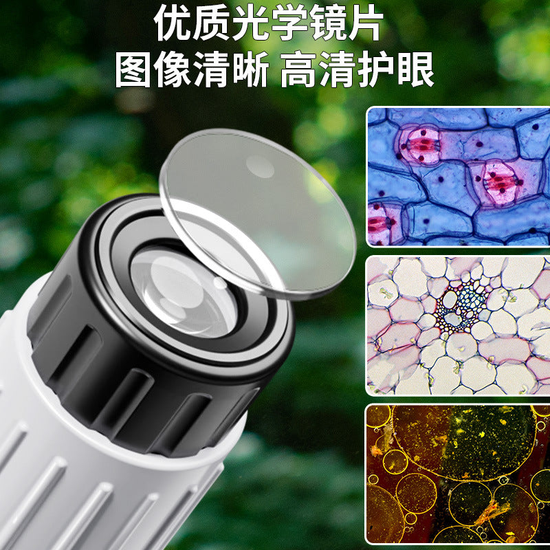 Children's microscope set - see bacteria, science experiment kit, high-definition educational toy for elementary and middle school students, perfect for boys