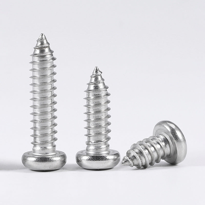 PA round head self-tapping 304 stainless steel 201 stainless steel yuan head element tapping round tapping cross screw national standard small screw