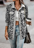 fashion women's leopard print button-down long sleeve jacket - autumn/winter collection (us & europe)
