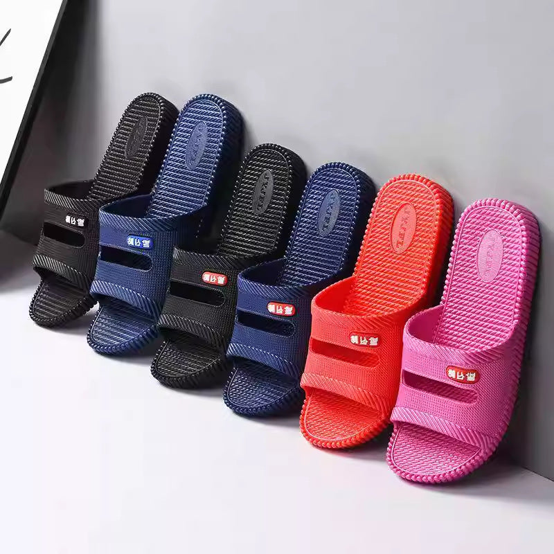 Home shoes men's and women's couple indoor slippers thickened quick-drying lightweight soft sole non-slip flat bottom hotel slippers bathroom