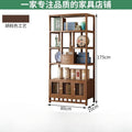 New chinoiserie bogu rack non-solid wood tea cabinet rack living room storage rack multi-layer display rack tea rack rack bamboo