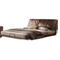 Italian accessible luxury bed master bedroom elephant ears genuine leather bed master bedroom luxury elegant accessible luxury suspended storage double bed