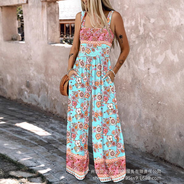 Suspender collection belt pocket jumpsuit