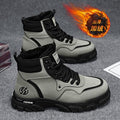 Men's snow boots: winter trendy martin boots, fleece-lined, extra thick, warm, fashionable, retro, anti-slip, wear-resistant, work boots for men