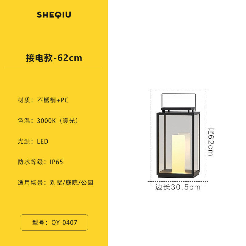 Outdoor villa garden floor lamp solar powered lawn light patio lamp waterproof portable table lamp yard atmosphere light