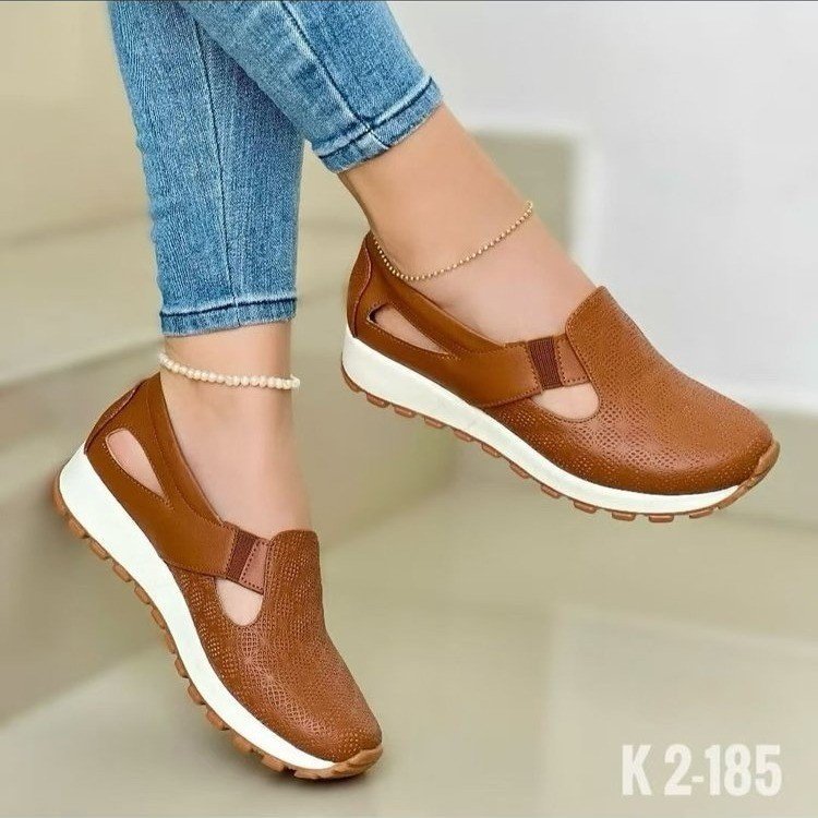 plus size women's shoes  spring/autumn korean style chunky platform loafers versatile slip-on casual sneakers wholesale