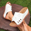 summer new arrival: plus-size women's casual comfortable floral fashion slip-on sandals - one size fits all (export quality)