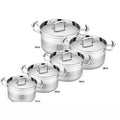 Set pot factory direct salesexport5pcs straight stainless steel pot 22cm, 24cm, 26cm, 28cm, 30cm