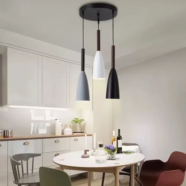 Wholesale pendant lights: modern minimalist nordic style bedside, restaurant, and three-light chandeliers - trending cross-border small package lighting
