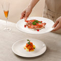 Pure white ceramic fish plate for homeclassy oval large plate western food hotel round plate tableware steak plate plus lg