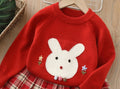 Girls' crew neck sweater  autumn new collection - little girl's cartoon two-piece set, girls' jk uniform set