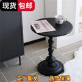 Scandinavian modern casual corner table living room for home coffee table iron bedside balcony retro round table sofa bedroom side cabinet