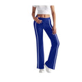 cross-border  women's solid color fashion drawstring elastic waist wide leg pants - activewear & casual trousers