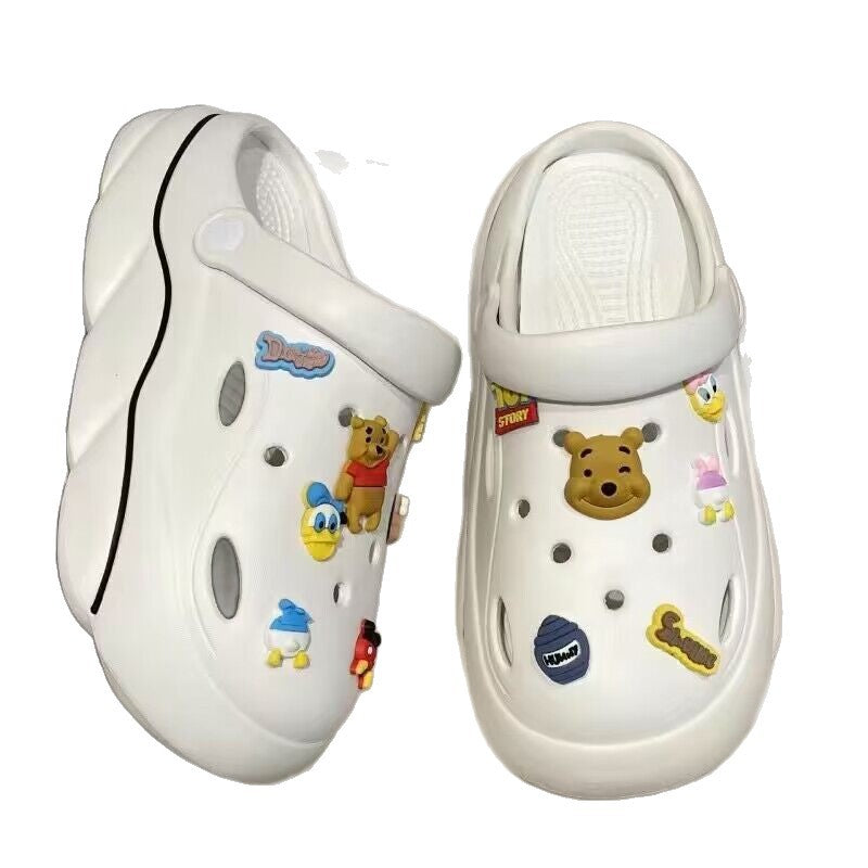 2025new arrival croc shoes men's summer outwear outdoor women's thick solenon-slip couple men's sandals