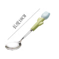 Blue tulip round spoon