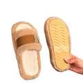 Trendy fuzzy slippers for women - 2025 autumn/winter new arrivals: french chic, sweet & cozy, plush-lined, thick-soled cotton slippers