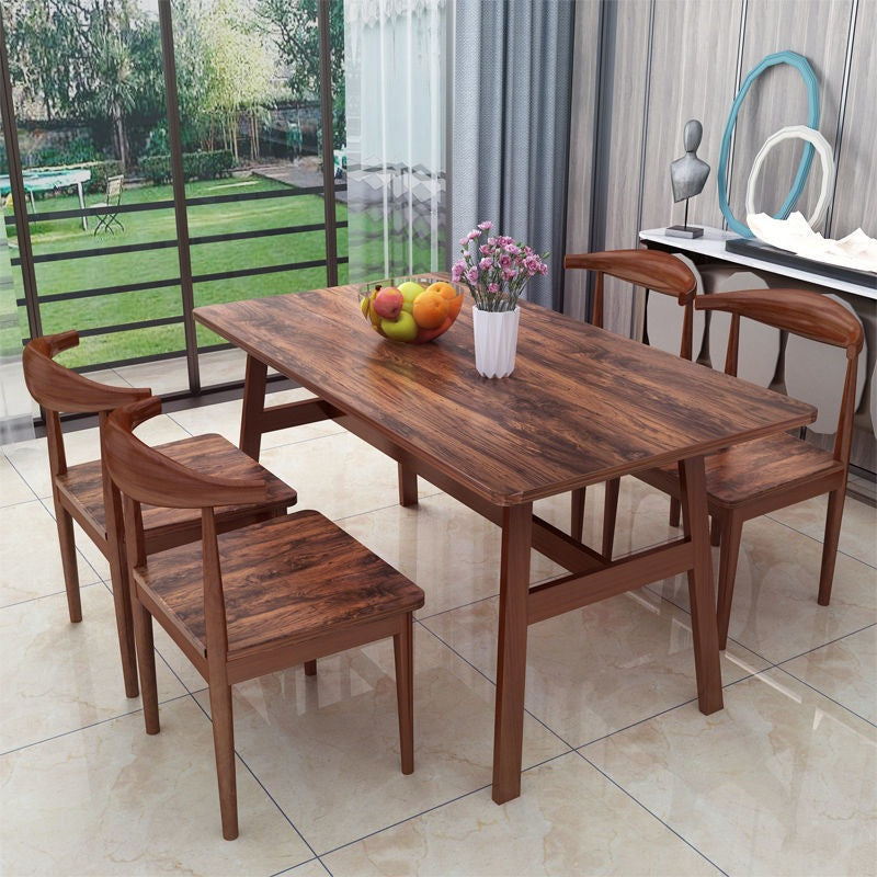 Dining table and chair combination, multi-functional breakfast shop, one table and four chairs, economical rental room dining table, casual rectangular dining table