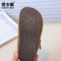 Vancahao niche style design baby birkenstock shoes  spring & fallnew arrivalk-stylekids small leather shoes girl bean shoes