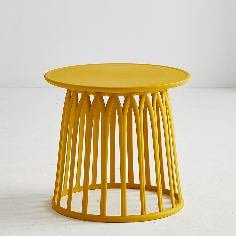 Round living room side table cut out set stool plastic small table spare stool small tea table chair modern casual stackable