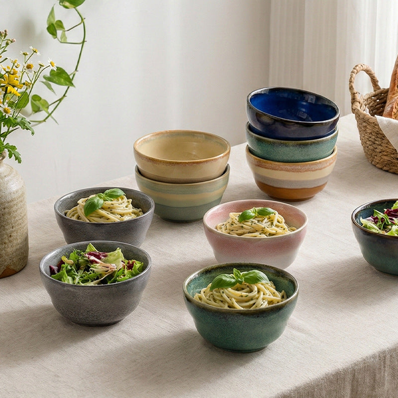 Japanese kiln personalized tableware restaurant hot pot restaurant small bowl fruit bowl good-looking cooking bowl for home rice small bowl