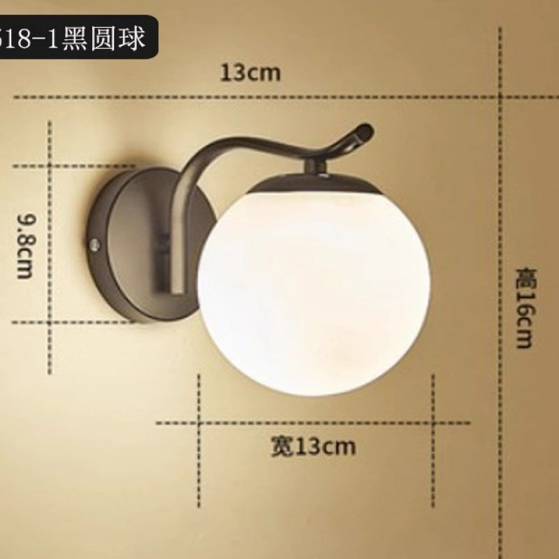 Wall lamp bedroom bedside lamp new simple modern living room background wall lamp light luxury creative staircase aisle balcony lamp