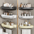 No-drill wall-mounted shelf - bathroom vanity organizer, light luxury storage for washbasin and sink