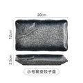 Sushi plate rectangular flat plate japanese ceramic tableware for homedumpling plate compartment plate creative western food plate dessert plate