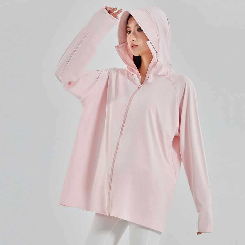 Sunscreen clothing is loose, casual, cool, breathable and light in summer, Pupu's new hooded turtleneck sunscreen, maternity sunscreen clothing