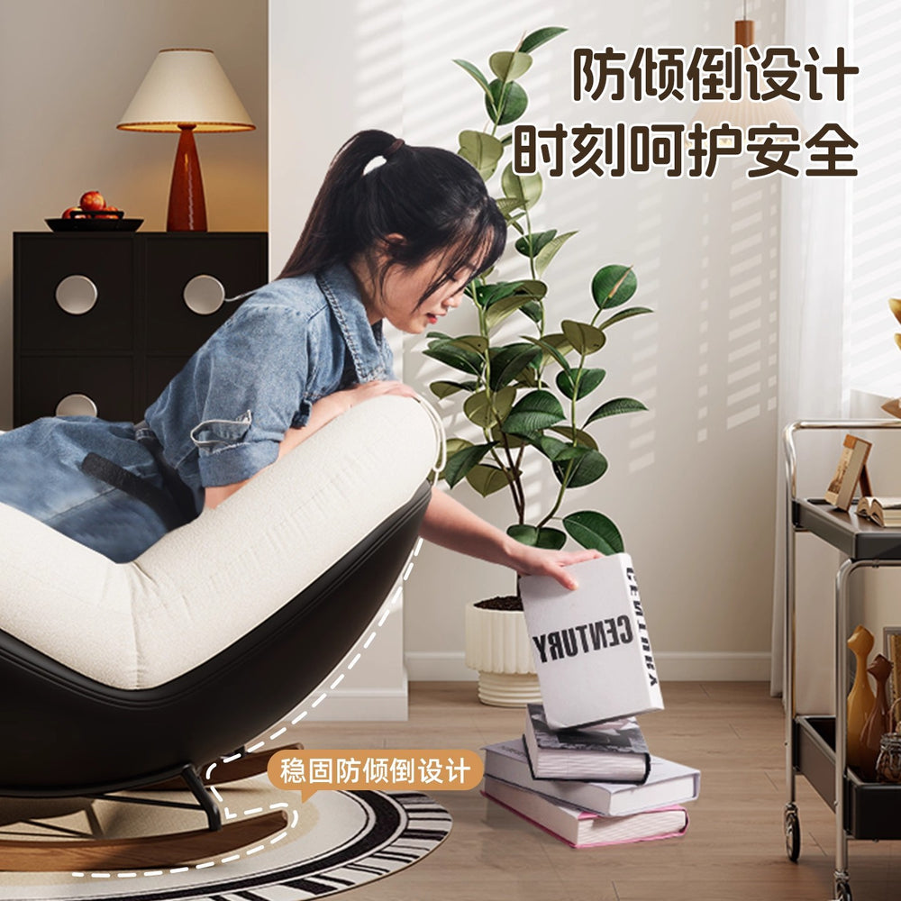 Rocking chair recliner adult sleepable living room for home casual adult sofa eggshell balcony lazy chair