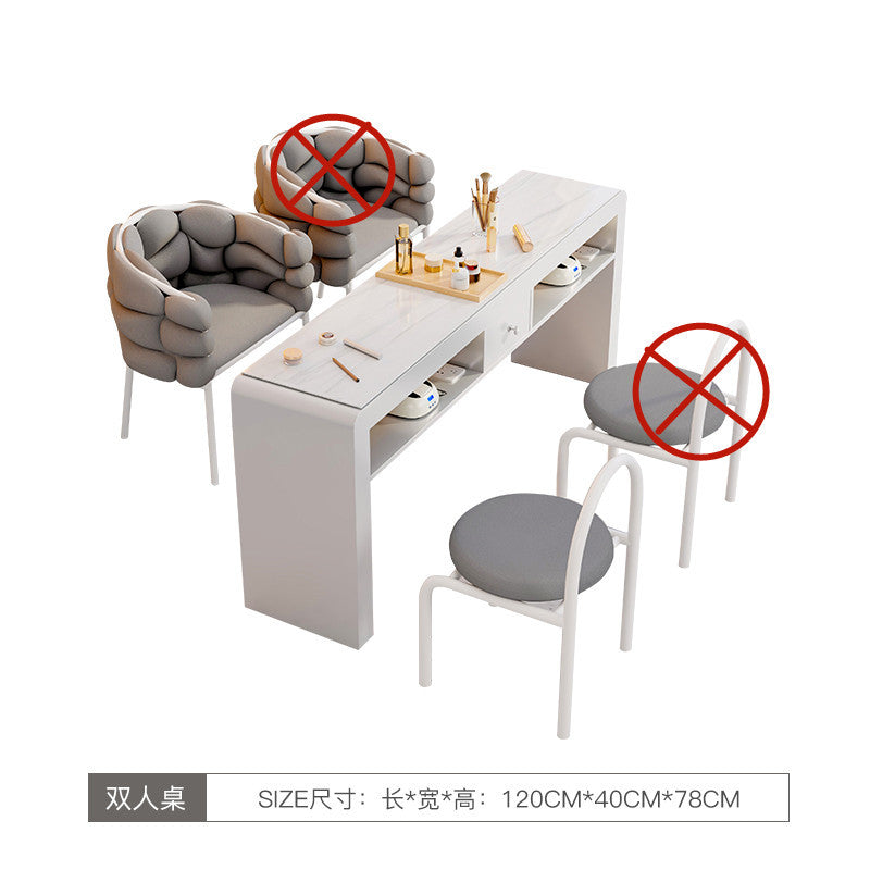 Cream wind multi-functional manicure table and chair set special economical single and double light luxury Internet celebrity ins manicure table