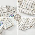 Newborn summer clothes - lightweight  newborn baby boy striped british preppy style shirt romper