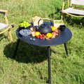 Outdoor bbq grill & tea brewing set - portable, detachable, smokeless patio bbq table - electric & charcoal dual-use grill
