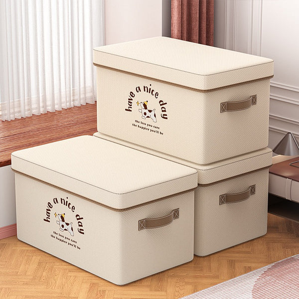 Star dog cloth heaven and earth cover art storage box household clothes clothing storage box large capacity folding wardrobe storage box