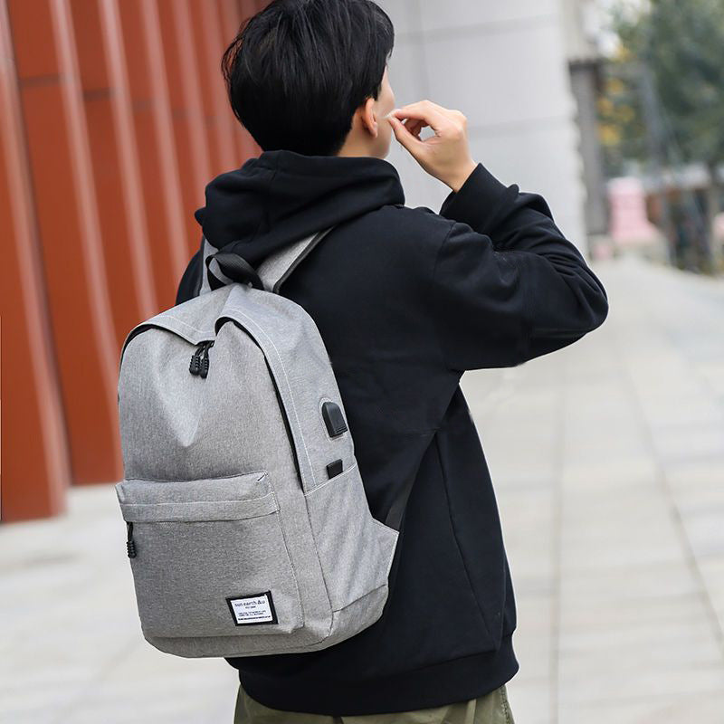 Customized backpack, middle school student schoolbag, large capacity, men's and women's Korean version, travel backpack, college style, computer bag, leisure