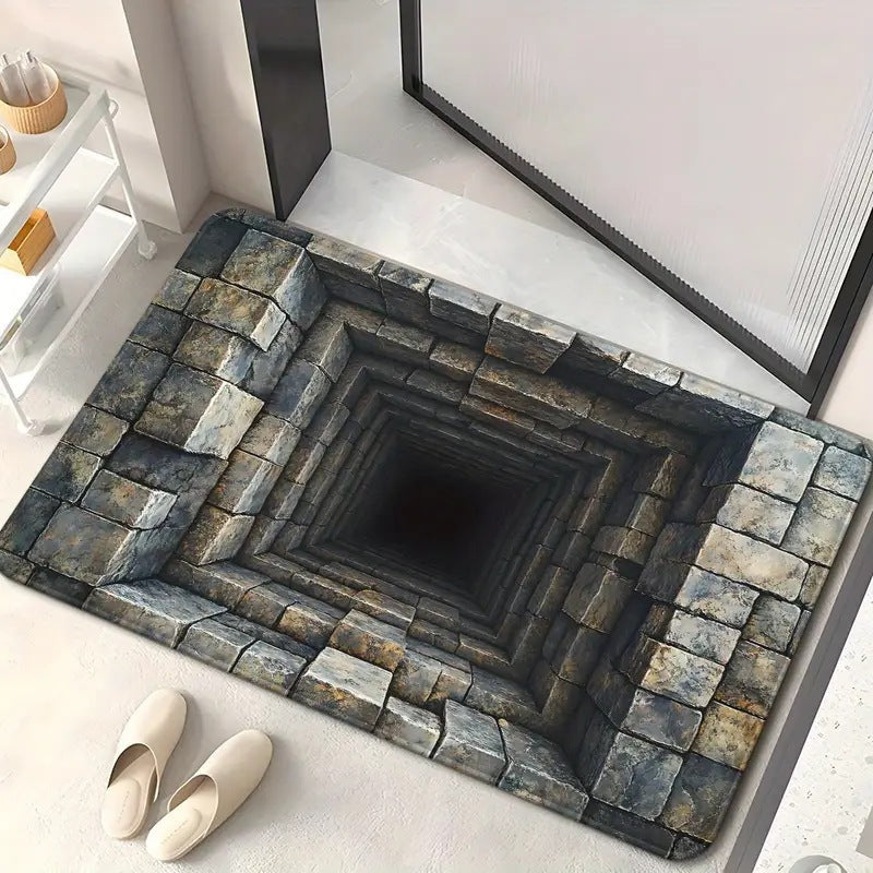 3d visual trap floor mat bathroom absorbent mat non-slip foot mat entrance door mat entrance door mat