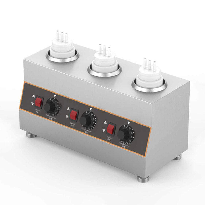 Sauce warmer machine commercial sauce machine thermostatic container chocolate sauce jam warmer stove heating single double three cylinder