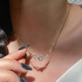European and american cross-border fresh & sweet alloy angel wing heart pendant necklace - light luxury, niche, everyday versatile jewelry