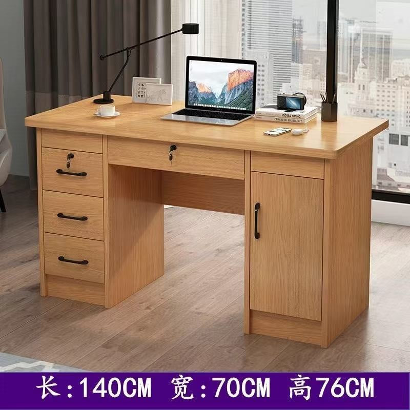 Solid wood eco-friendly desktop computer desk - office desk, small apartment home use, drawer bedroom desk, student table, writing desk